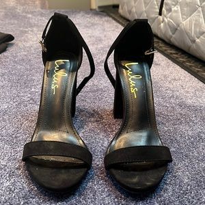 Lulus black faux suede Taylor shoe